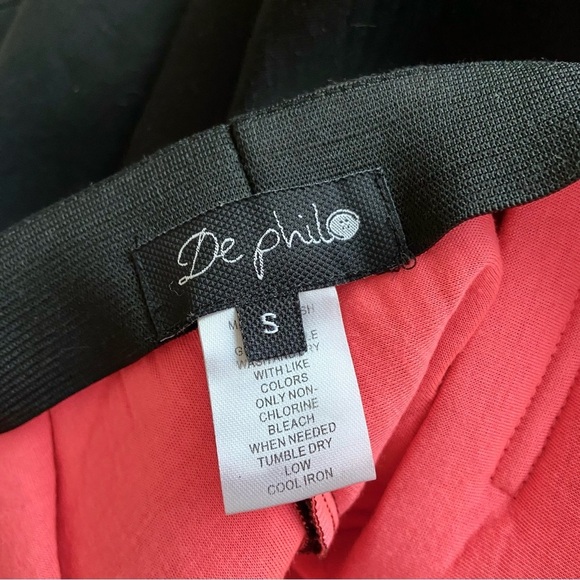 DE PHILO High Waisted Mini Neoprene Scuba Skater Skirt - Picture 4 of 5